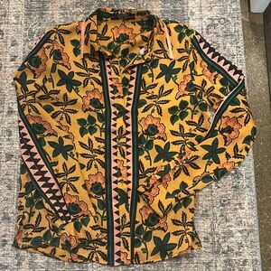 Scotch & Soda printed silk button down. Size M